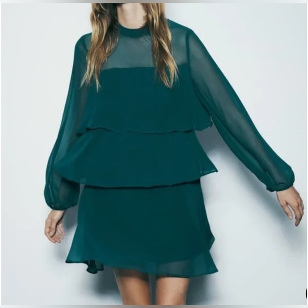 Zara Ruffle Mini Dress - Picture 3 of 5